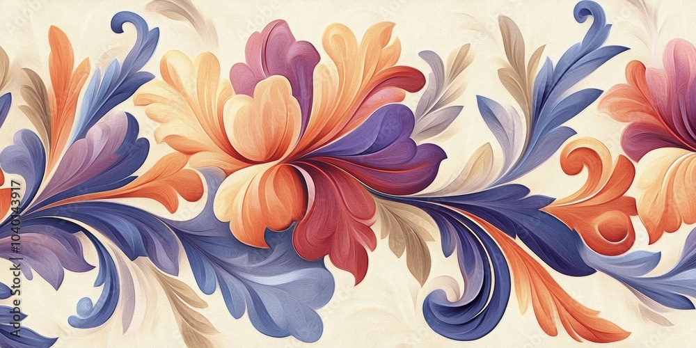 Gentle Floral Flow, Subtle hues intertwining in delicate floral designs atop a warm beige backdrop, evoking tranquility and elegance. Gentle Floral Flow, Subtle hues intertwining in delicate floral designs atop a warm beige backdrop, evoking tranquility and elegance.