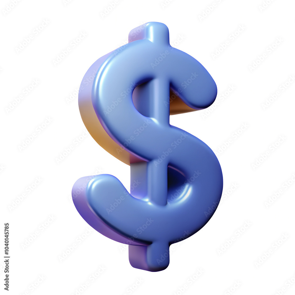 Stylish digital illustration, Dollar sign ($), isolated on a white background Stylish digital illustration, Dollar sign ($), isolated on a white background