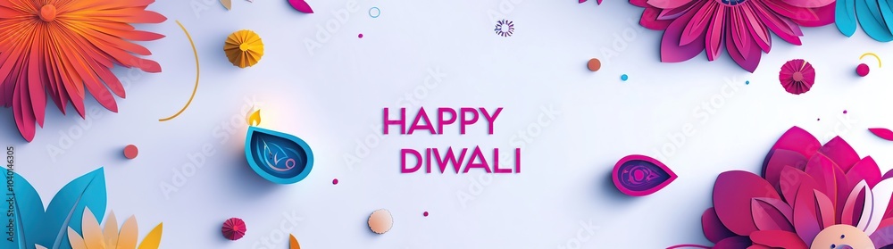 Happy Diwali the festival of lights with oil lamp, Diwali holiday Background.
Happy Diwali the festival of lights with oil lamp, Diwali holiday Background.