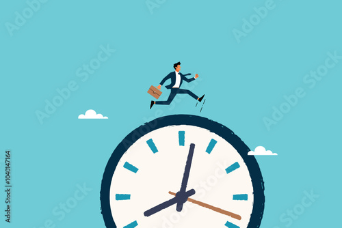 Racing Against the Clock: A Businessman’s Sprint to Beat Time