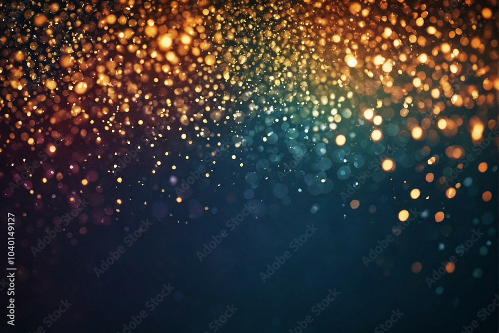 abstract background with shimmering gold and blue bokeh effects abstract background with shimmering gold and blue bokeh effects