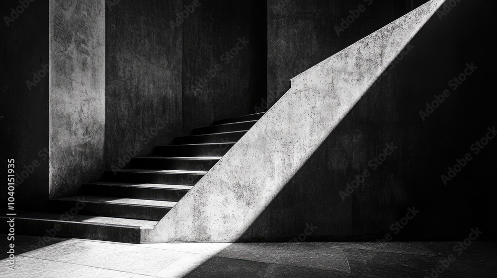Black-and-white abstract minimalist composition featuring bold lines and shadow, creating a textured, elegant visual Black-and-white abstract minimalist composition featuring bold lines and shadow, creating a textured, elegant visual