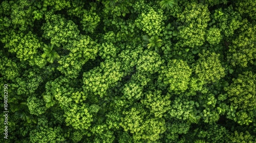 Aerial View of Lush Rainforest