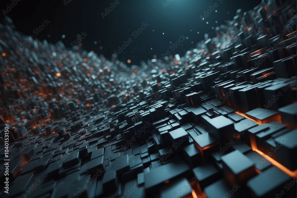 Obraz premium close-up view of a glowing, abstract background