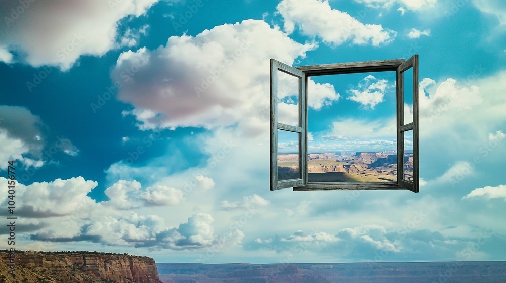 Fototapeta premium A Window to Alternate Realities: Discover New Opportunities in the Sky