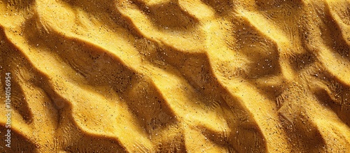 Texture of yellow beach sand a summery copy space image for holiday themes