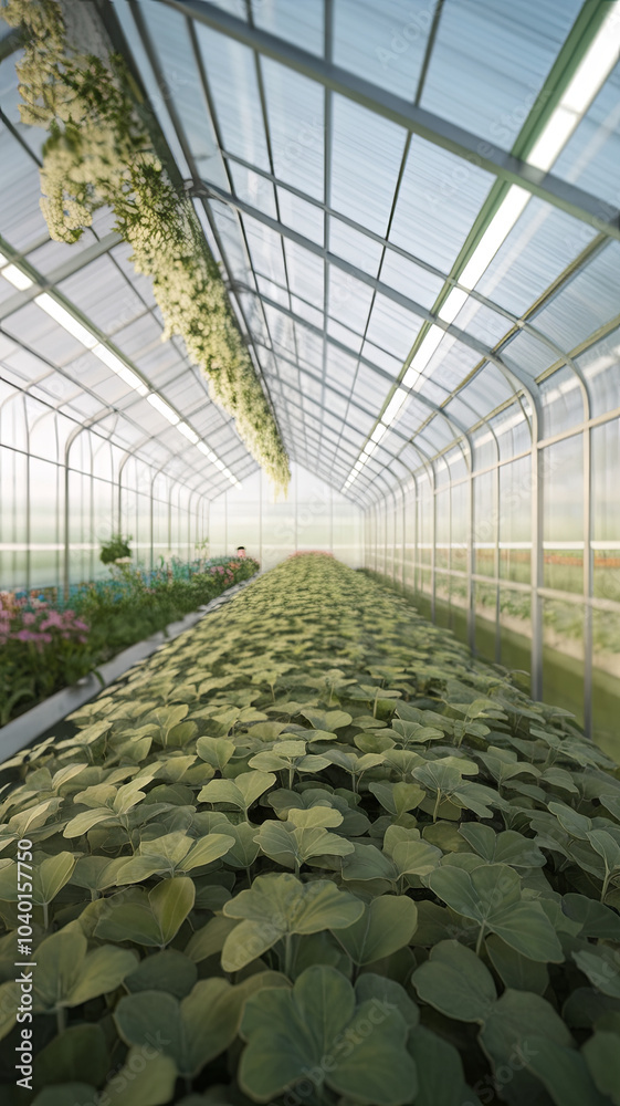 close up of futuristic greenhouse showcasing lush green plants thriving under transparent panels. innovative design emphasizes sustainability and modern agriculture close up of futuristic greenhouse showcasing lush green plants thriving under transparent panels. innovative design emphasizes sustainability and modern agriculture