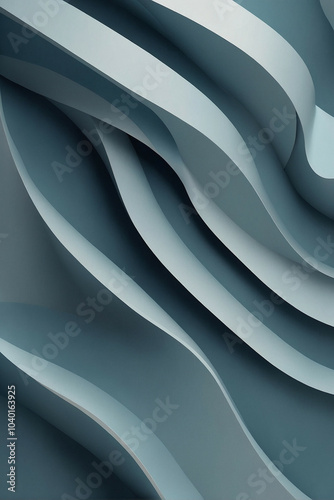 Abstract blue waves create a dynamic pattern
