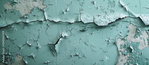 Indoor shot showing close up of paint with cracks and peeling for themes like home upkeep aging buildings and texture Ideal as a copy space image photo