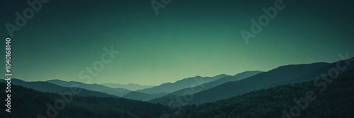 Green gradient background, panorama, copy space for text