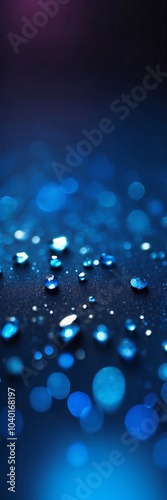 Sapphire glitter bokeh background