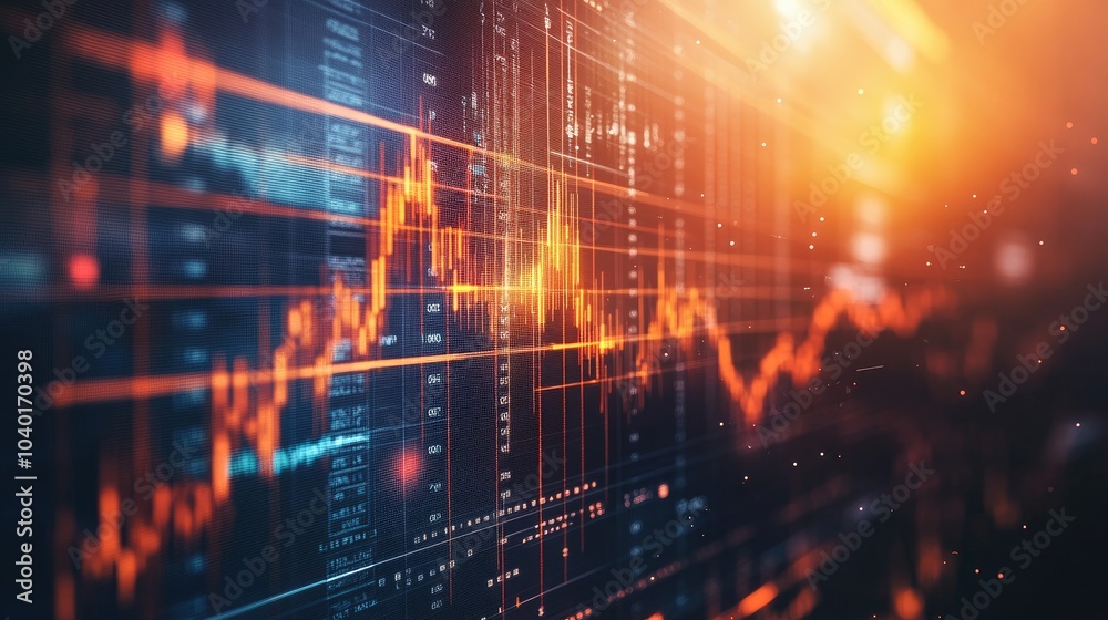 Business performance background with a rising stock chart, economic data, and financial trends, clean and professional, [stock chart, business], [business performance] 