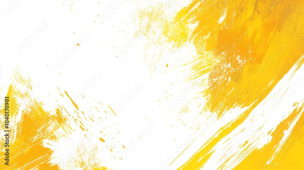 Yellow and white background with brush strokes, vector illustration, Yellow and white background with brush strokes, vector illustration,
