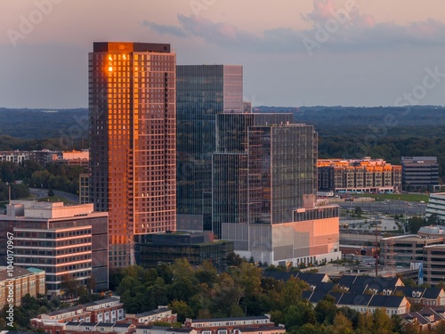 Fototapeta Naklejka Na Ścianę i Meble -  Reston Virginia Buildings