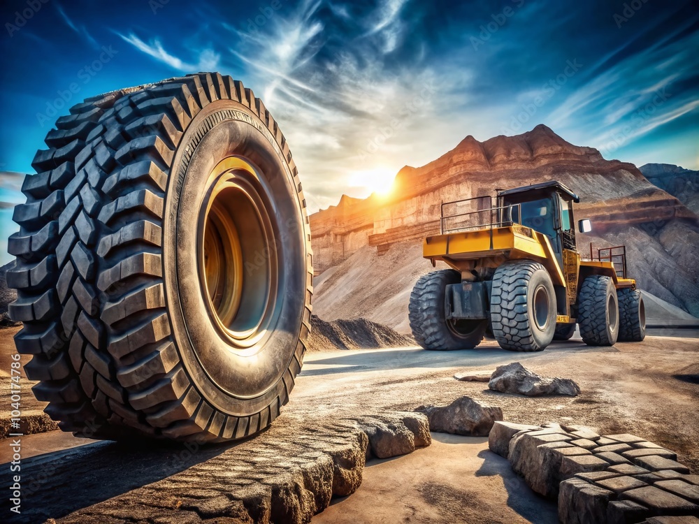 Oversized Machinery Cargo Transport Vehicles in Quarry Drone Photography Oversized Machinery Cargo Transport Vehicles in Quarry Drone Photography