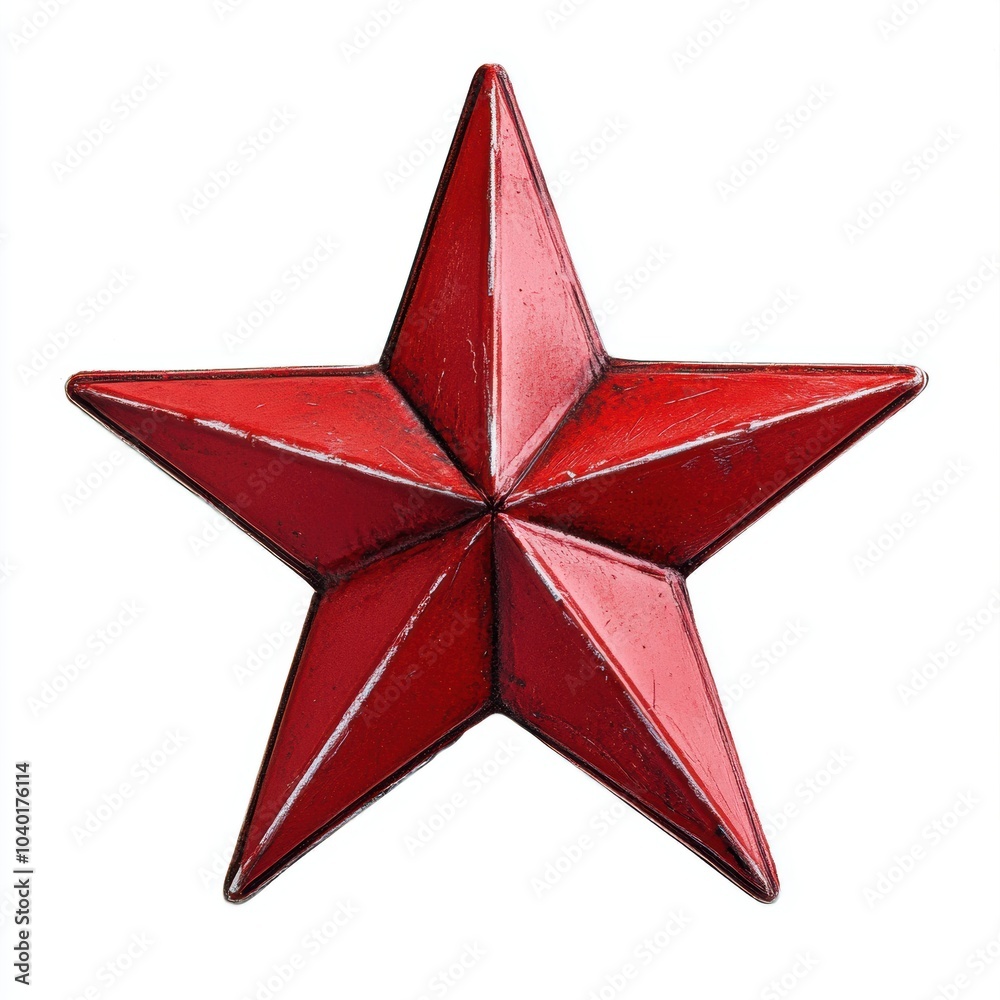 Obraz premium Red star isolated over plain background
