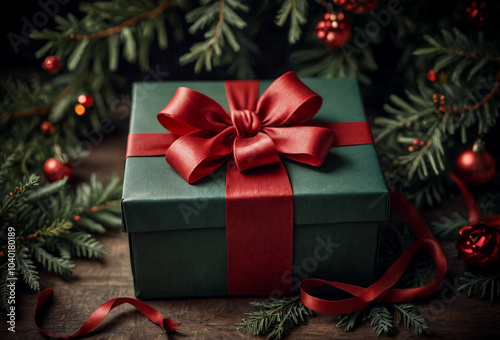 Beautiful Christmas gift boxes background