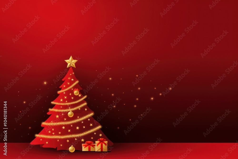 Elegant merry christmas tree illuminated celebration. Elegant merry christmas tree illuminated celebration.