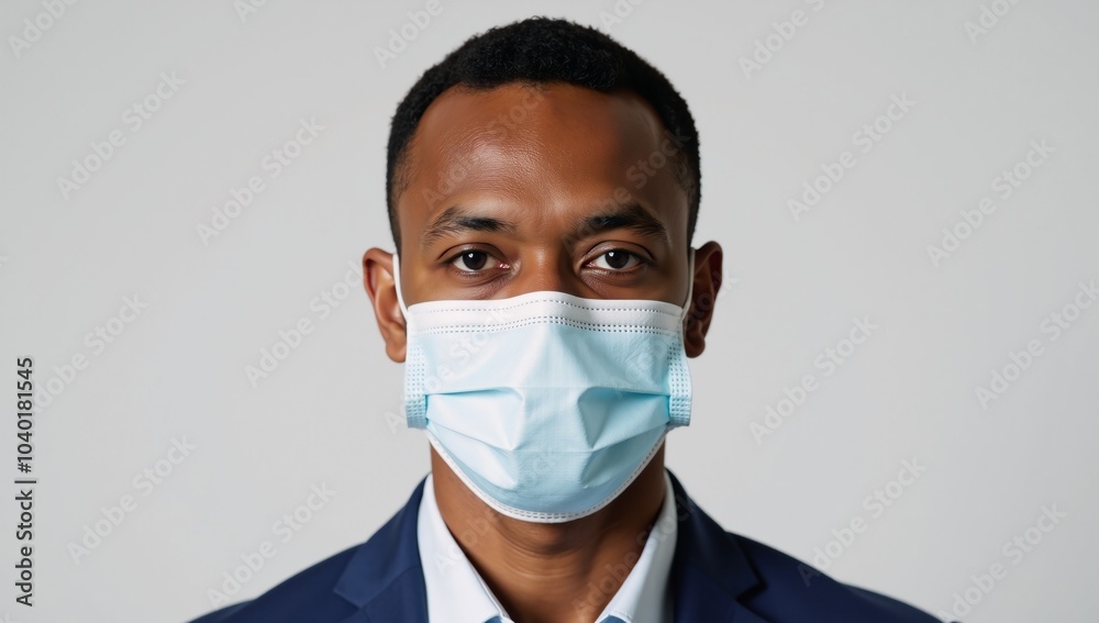 Portrait of an African American male wearing a mask to follow COVID-19 guidelines and ensure safety and wellness during the pandemic Portrait of an African American male wearing a mask to follow COVID-19 guidelines and ensure safety and wellness during the pandemic