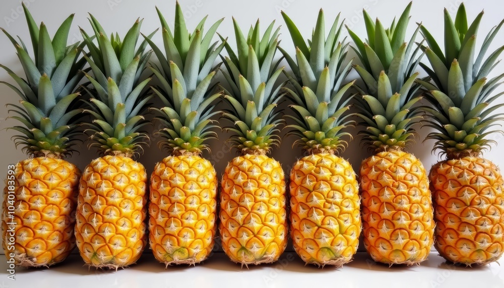 Freshly harvested pineapples ready for the market Freshly harvested pineapples ready for the market