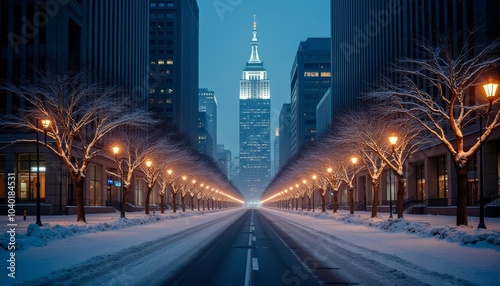  Winters glow illuminates the citys heart