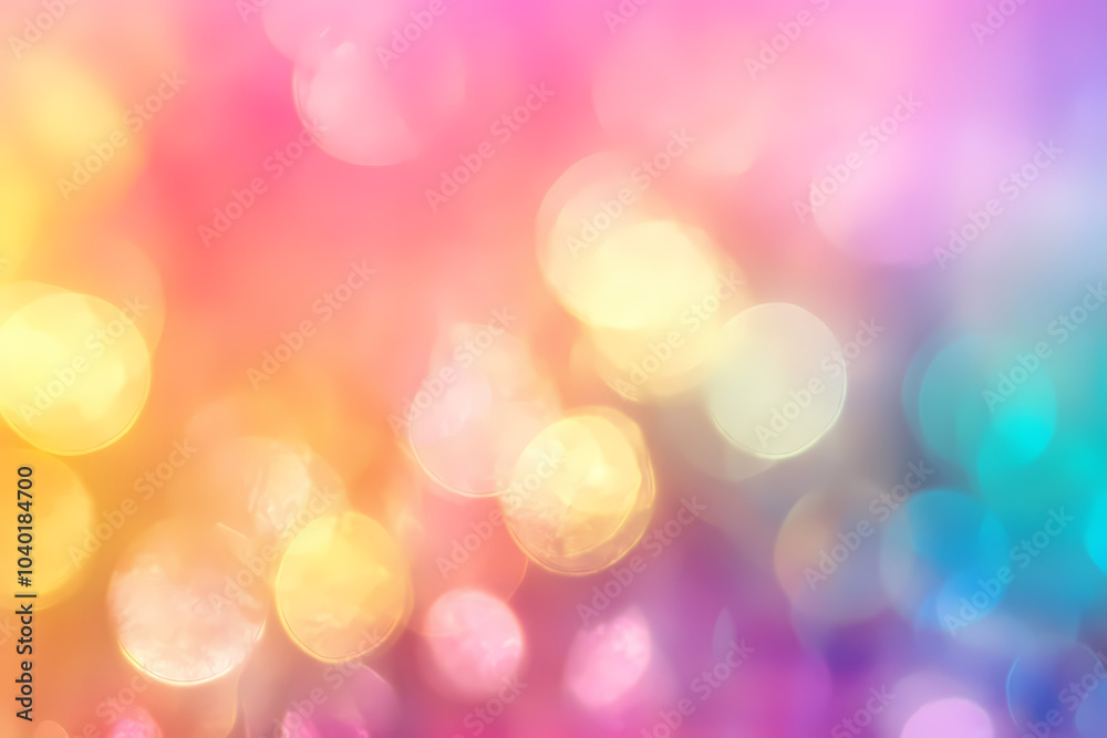 Obraz premium Blurred rainbow gradient background with copy space,