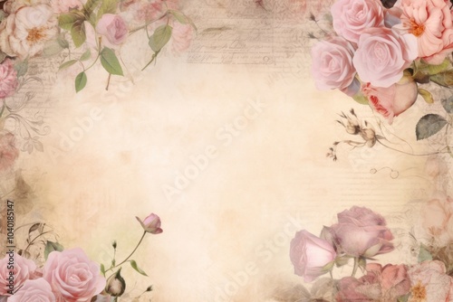 Rose border backgrounds pattern flower.