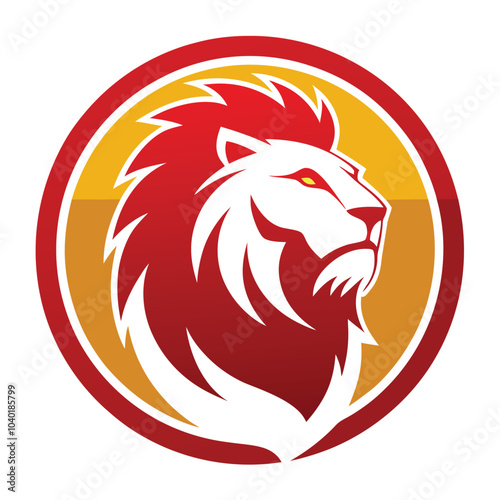 logo lion in a circle vector