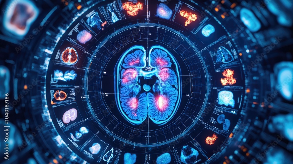 Detailed MRI Scan of Human Abdomen Detailed MRI Scan of Human Abdomen