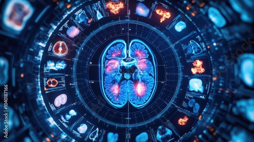 Wallpaper Mural Detailed MRI Scan of Human Abdomen Torontodigital.ca