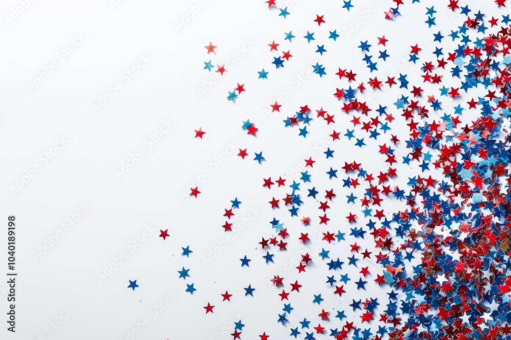 Celebrate the spirit of freedom with festive star-shaped confetti in red, white, and blue perfect for American holidays and gatherings
