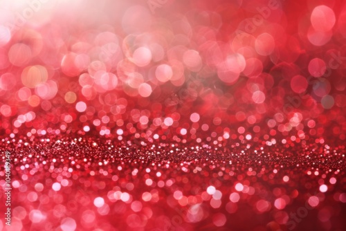 Glimmering red glitter lights create a vintage ambiance, perfect for celebrations and festive gatherings in a soft defocused setting