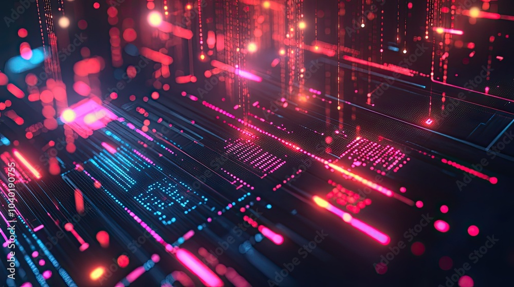 Futuristic digital display with AI neural network patterns, perfect for copy space Futuristic digital display with AI neural network patterns, perfect for copy space