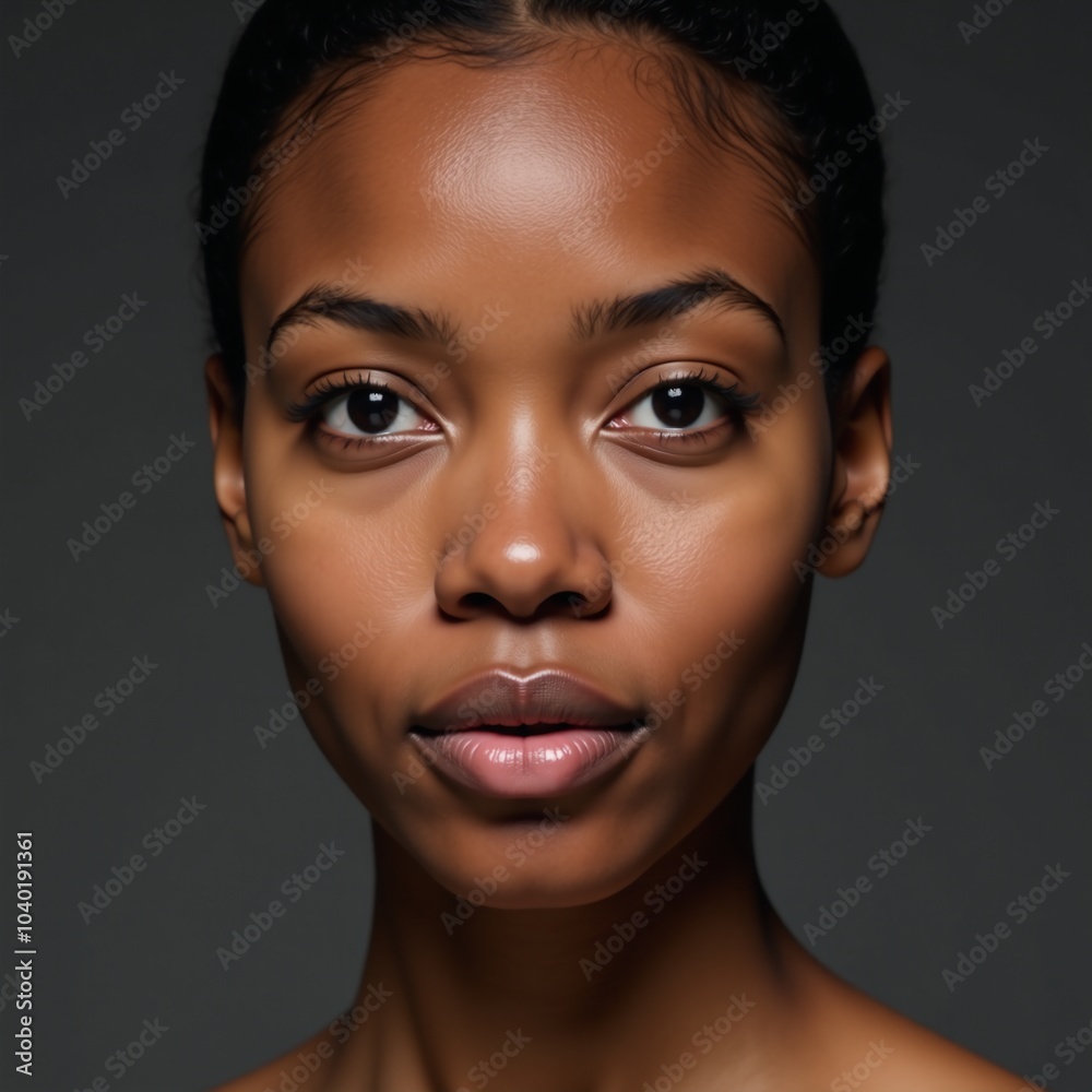 A digital illustration presents a black African American woman with a geometrically outlined human face A digital illustration presents a black African American woman with a geometrically outlined human face