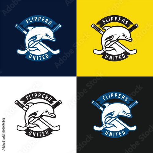 Dolphin Cartoon Vector Icon Illustration
