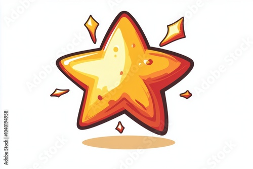 Bright and cheerful cartoon sun with rays shining in various colors on a plai...