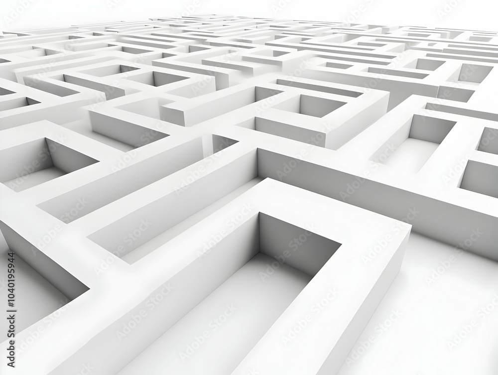 Flat White Labyrinth Outline Frame Concept - Wide Shot of Simple White Labyrinths Journey for Mental Wellness Janeiro Branco, Isolated White Background, Self Discovery Prompts, Smart Business Visuals Flat White Labyrinth Outline Frame Concept - Wide Shot of Simple White Labyrinths Journey for Mental Wellness Janeiro Branco, Isolated White Background, Self Discovery Prompts, Smart Business Visuals