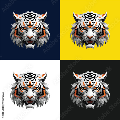 Tiger Cartoon Vector Icon Illustration