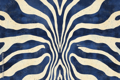 Zebra blending into striped background showcasing unique patterns in natural ...