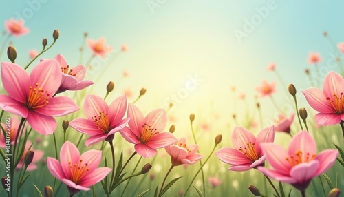  Blooming with joy in a field of pink flowers