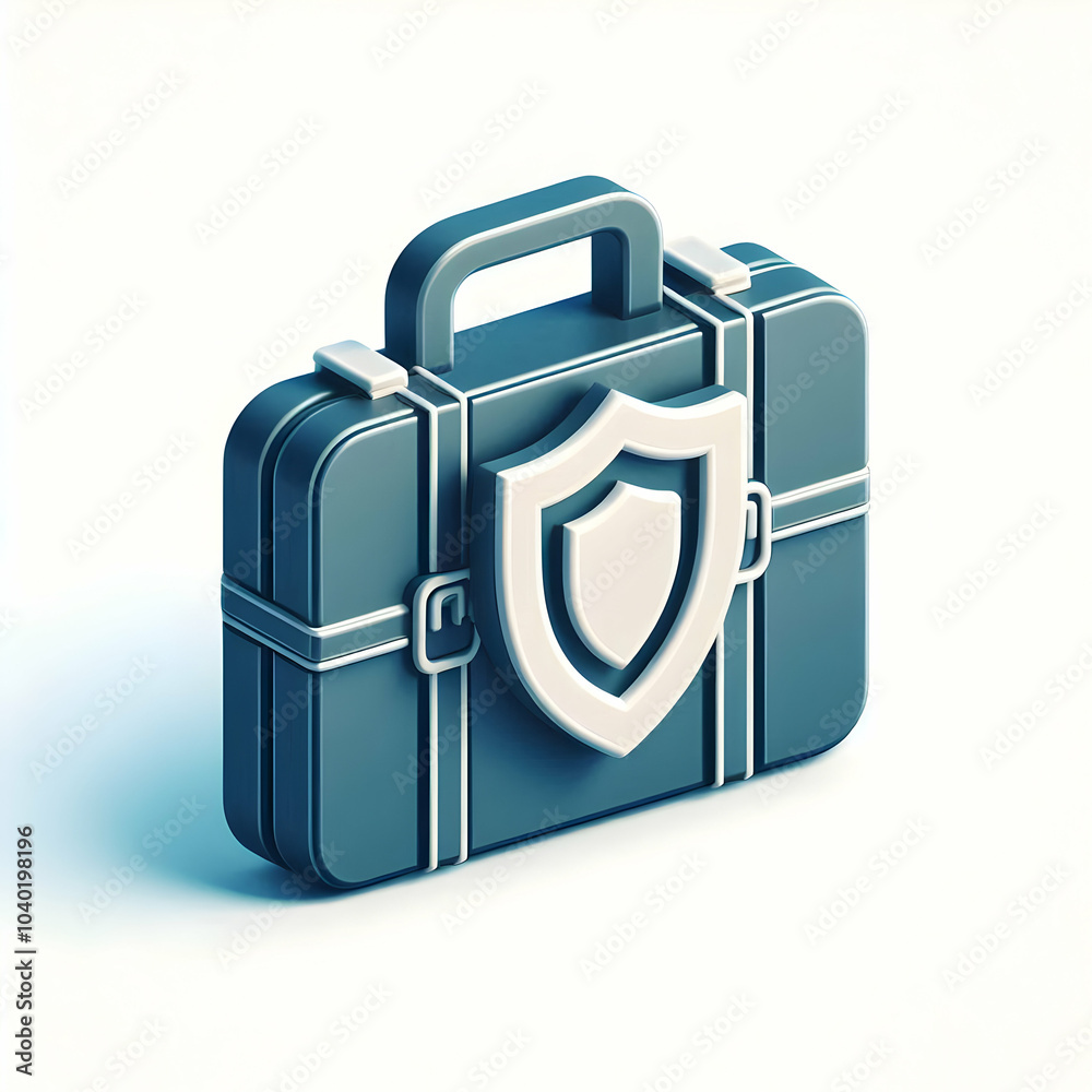 3D Vector Icon Briefcase Shield Secure Business Practices Asset Protection Infographic Illustration Risk Management Solid Colors Isolated White Background 3D Vector Icon Briefcase Shield Secure Business Practices Asset Protection Infographic Illustration Risk Management Solid Colors Isolated White Background