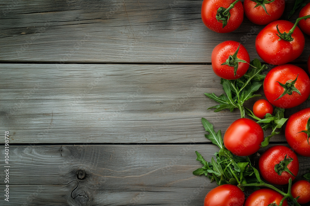 Fresh harvest red tomatoes on wooden background, Top view of juicy tomatoes on wooden cutting board. Fresh harvest red tomatoes on wooden background, Top view of juicy tomatoes on wooden cutting board.