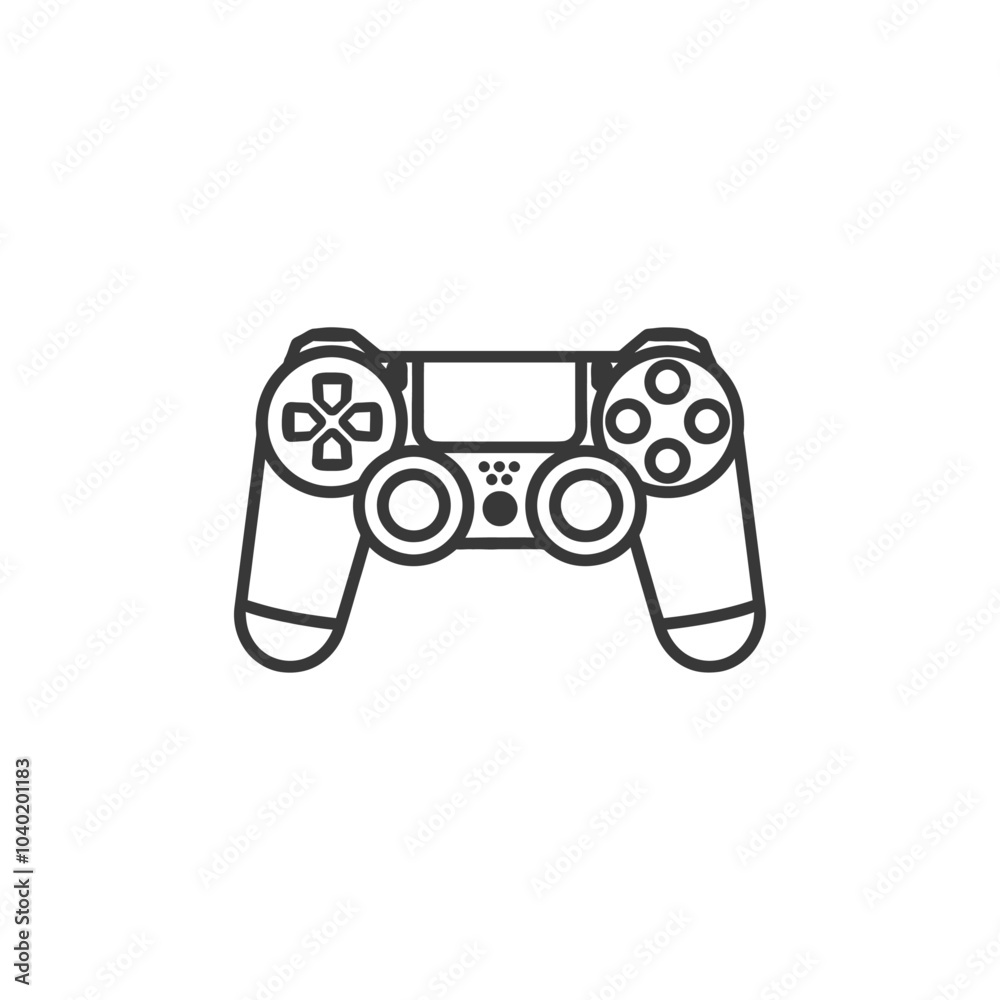 Outline Drawing of a Video Game Controller Outline Drawing of a Video Game Controller