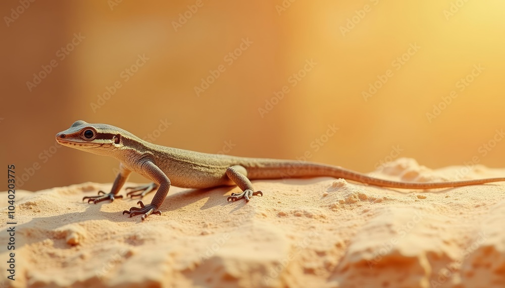 Fototapeta premium Desert Dweller A lizards life in the sun