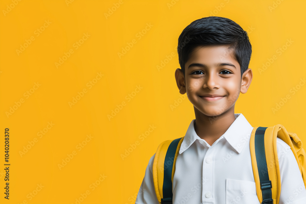 Indian school kid portrait isolated Indian school kid portrait isolated