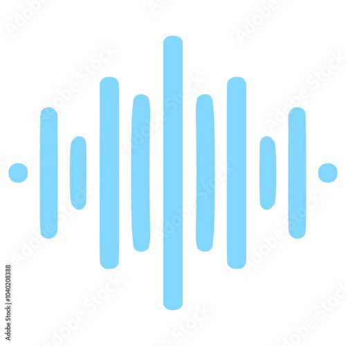 sound wave illustration hand drawn isolated vector	