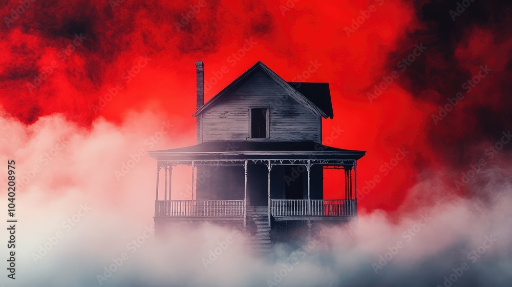 Mysterious Haunted House with Floating Spirits Mysterious Haunted House with Floating Spirits