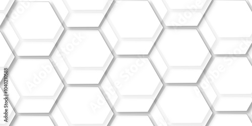 Abstract white background with hexagons. Abstract hexagon polygonal pattern background vector. H concept design abstract technology background vector EPS, White hexagon tiles abstrac bg.