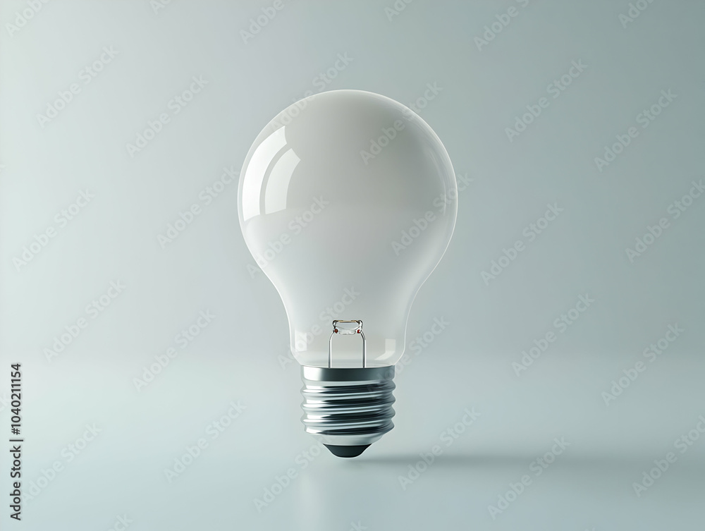 Flat Plain Light Bulb Simple Clean Design Copy Space for Innovation Ideas in ESG Business Discussions Close-Up on Glossy White Surface Conceptual Vector Illustration for Smart Business Tone Flat Plain Light Bulb Simple Clean Design Copy Space for Innovation Ideas in ESG Business Discussions Close-Up on Glossy White Surface Conceptual Vector Illustration for Smart Business Tone
