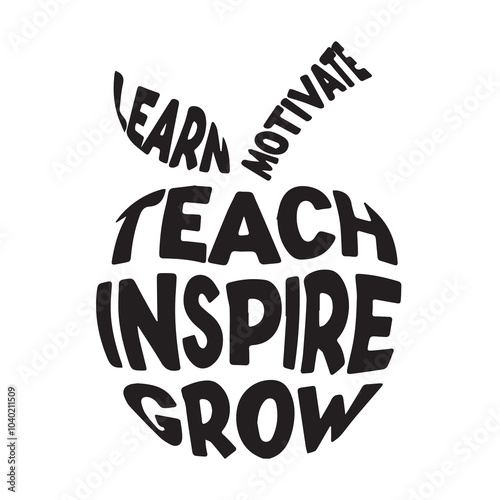 learn motivate teach inspire grow background inspirational positive quotes, motivational, typography, lettering design	